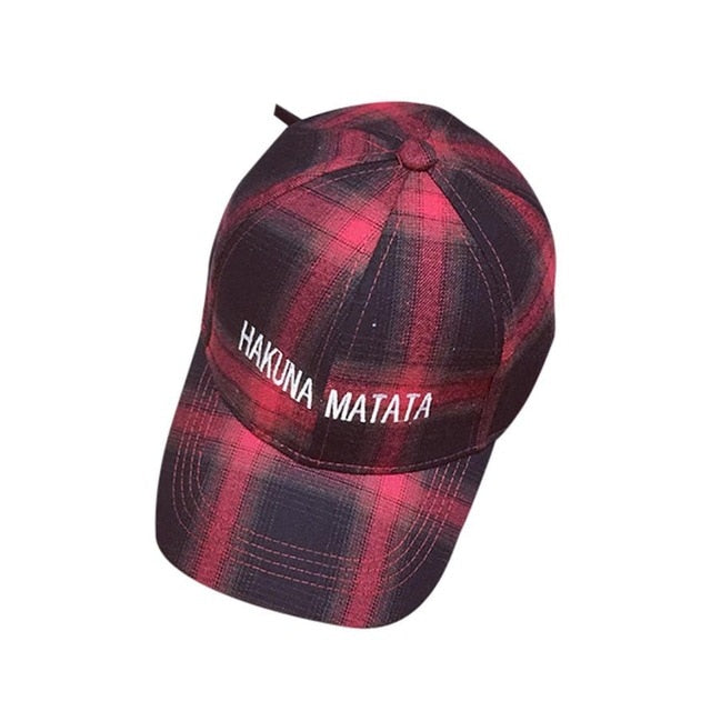 Unisex Spring Autumn Cap Women Men Letter Plaid Casquette Peaked