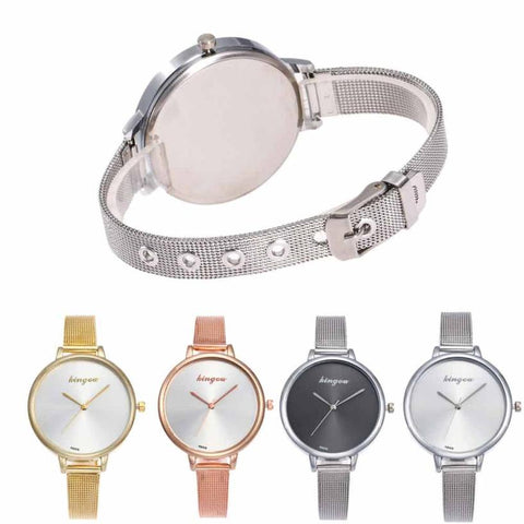 Women Fashion Quartz Wrist Simple Wrist Watch stainless
