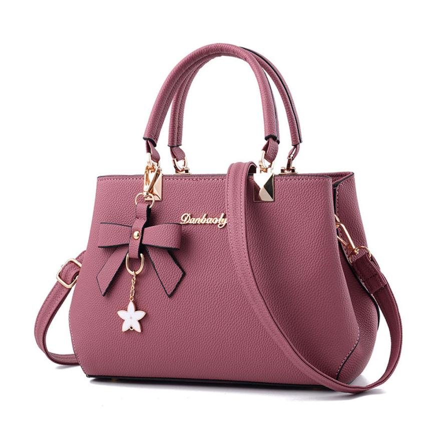 Ladies leather five-pointed star shoulder bag