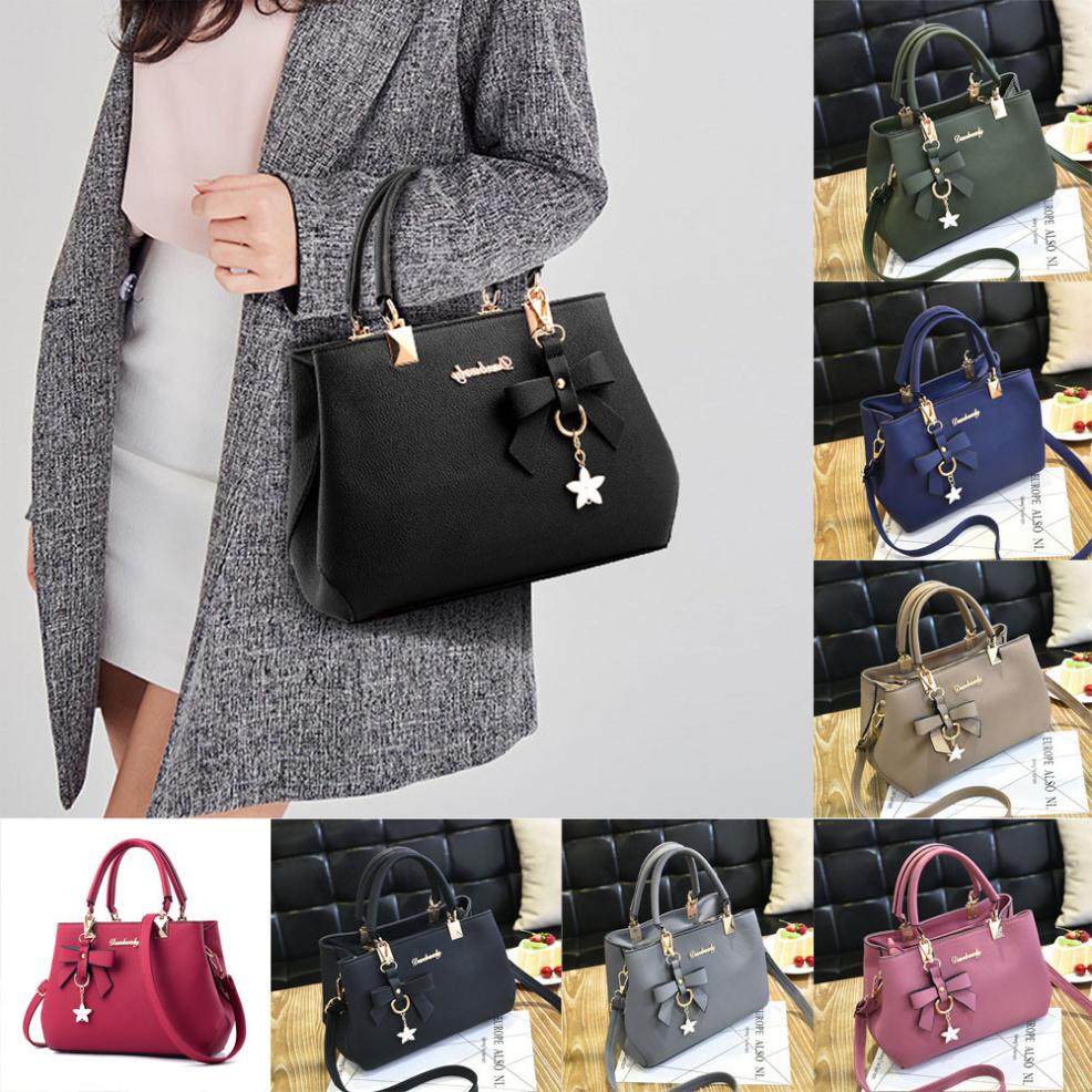 Ladies leather five-pointed star shoulder bag