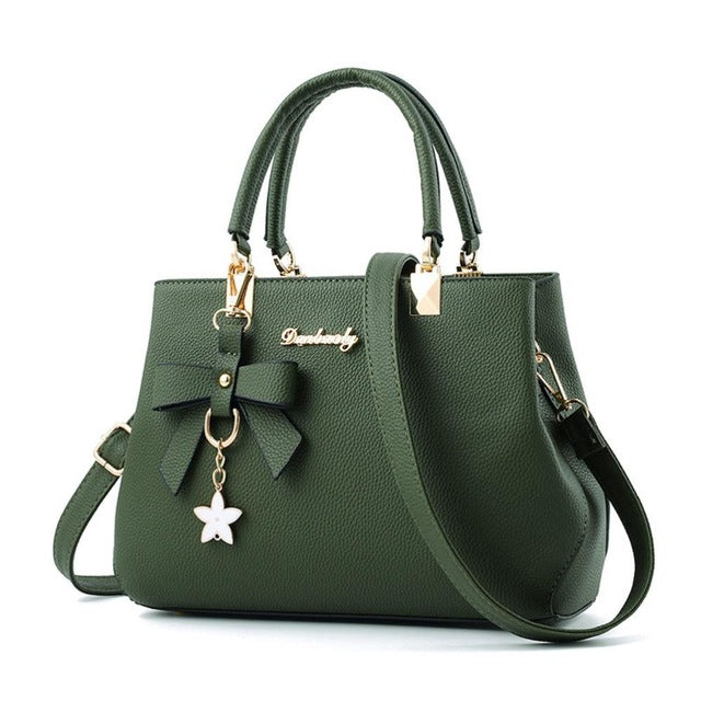 Ladies leather five-pointed star shoulder bag