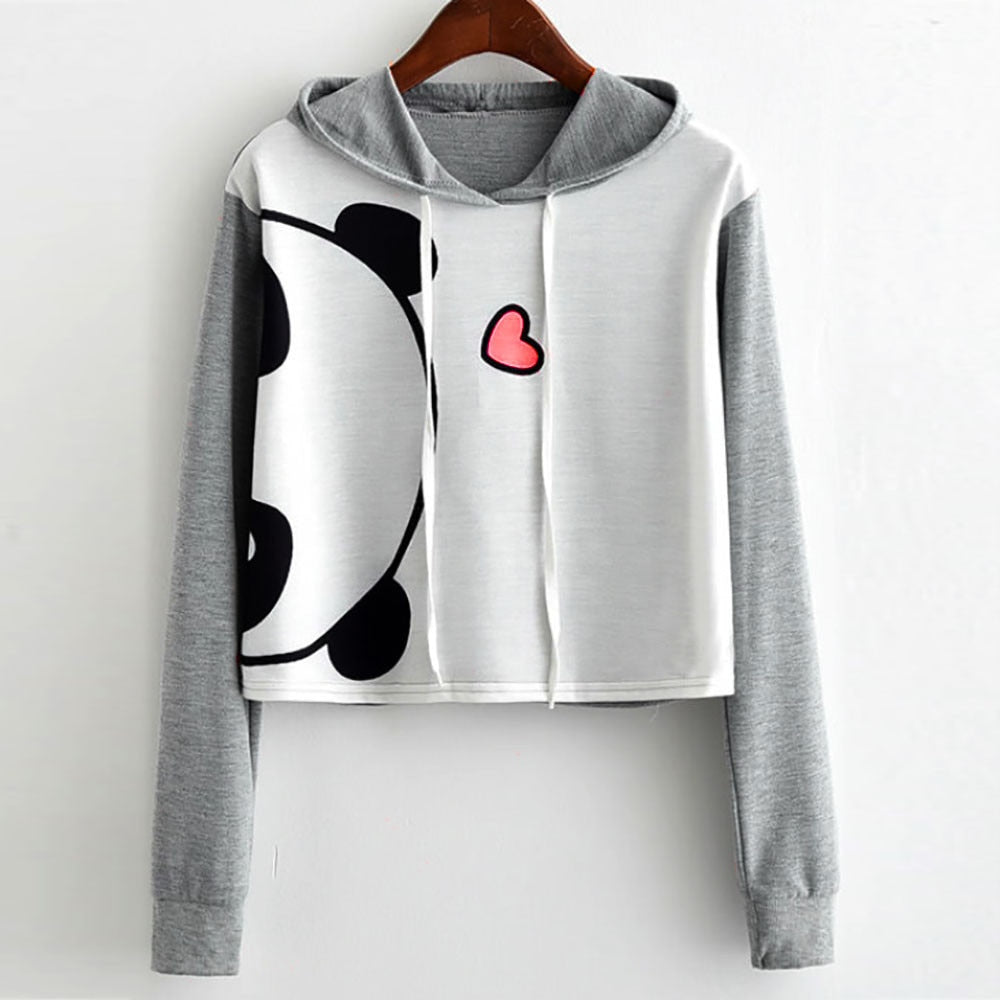 Moleton Fashion Women Cute Cartoon Printed Pullover Autumn Long Sleeve