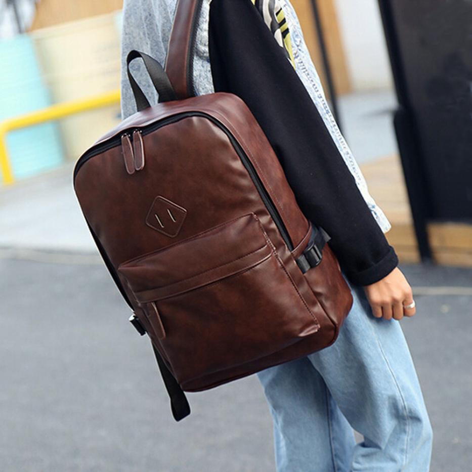 Quality Bag Men Neutral Leather Backpack