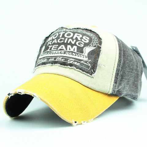 Letter Embroidery Washed  baseball caps Men hats