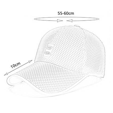 Comfortable Summer Men Cap Polyester Fiber Solid Color