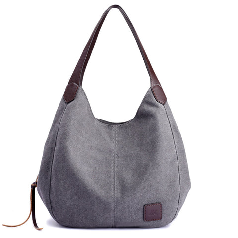 Brand Women's Canvas Handbags High Quality Female Hobos Single Shoulder Bags