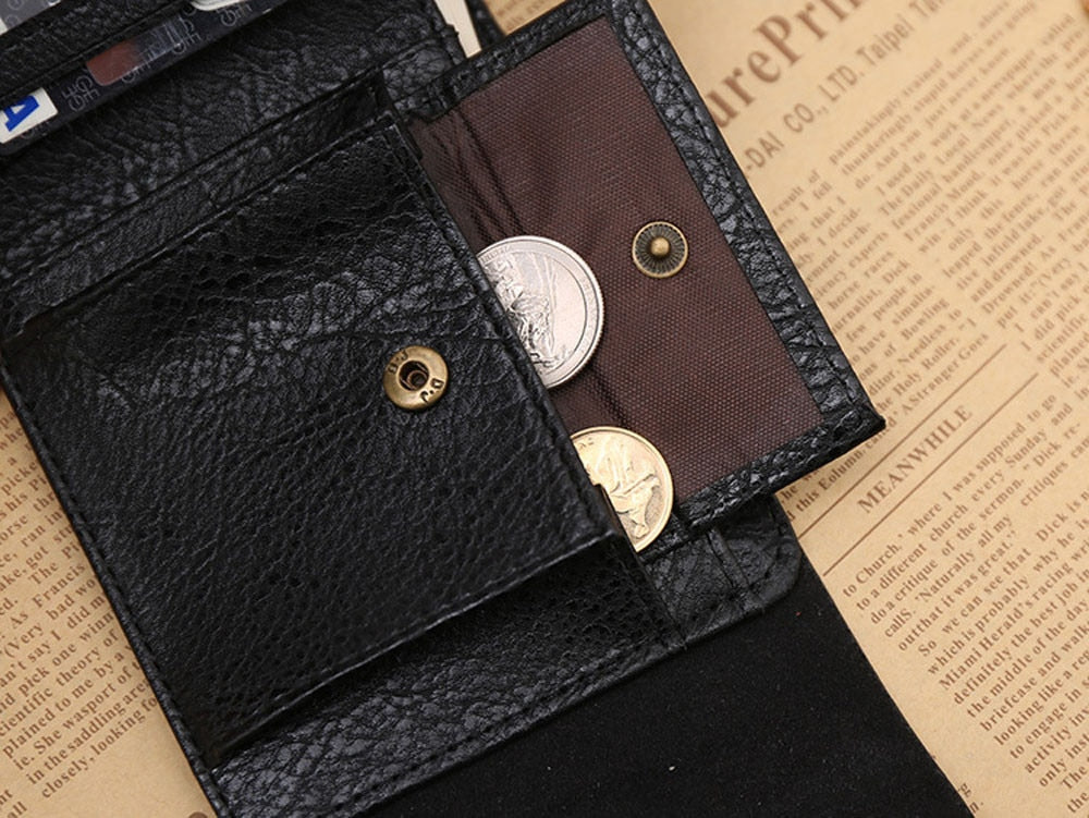 Men Leather Card Cash Receipt Holder Organizer Wallet Purse