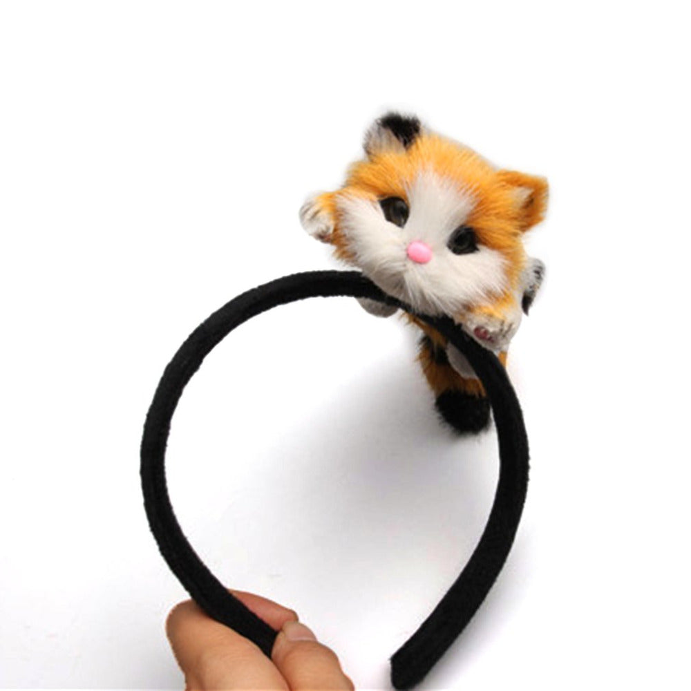 Lovely Cat Flannelette Plush Kitten HairBand