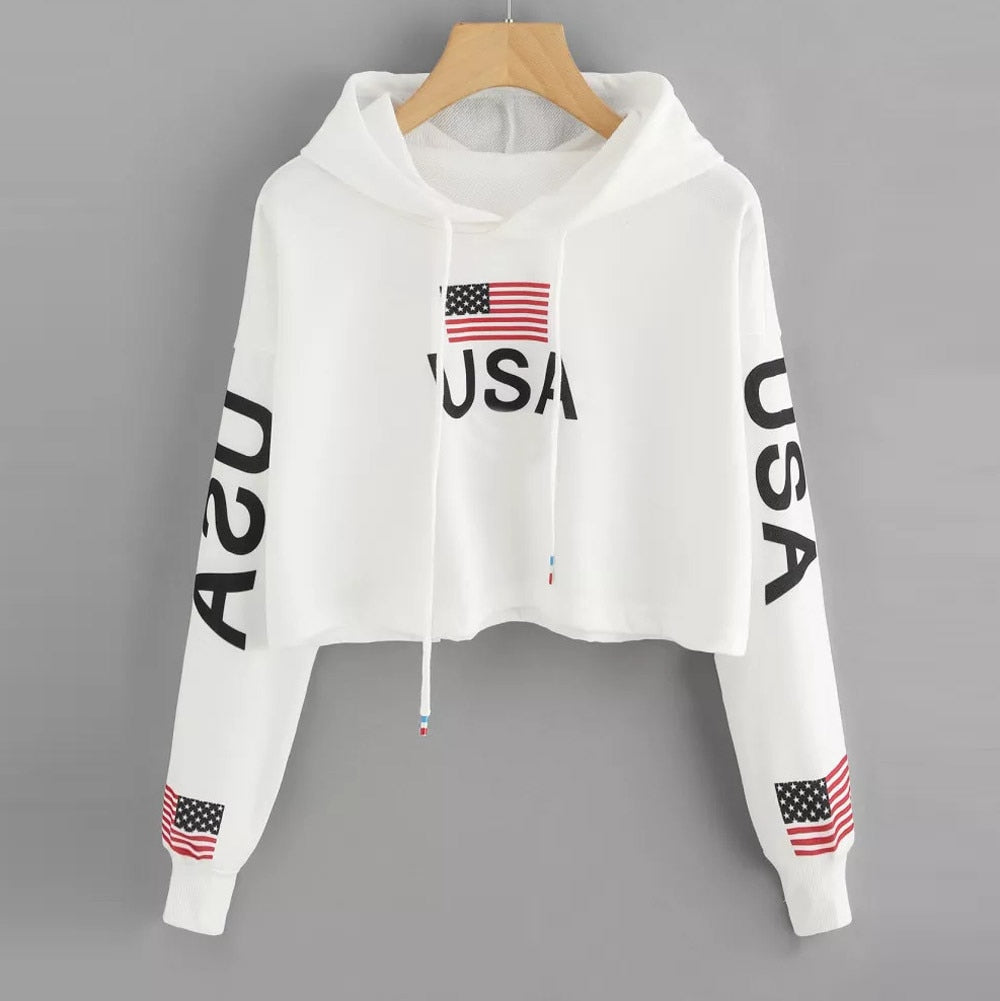 Fashion Letter Printed Sweatshirt Women Long Sleeve