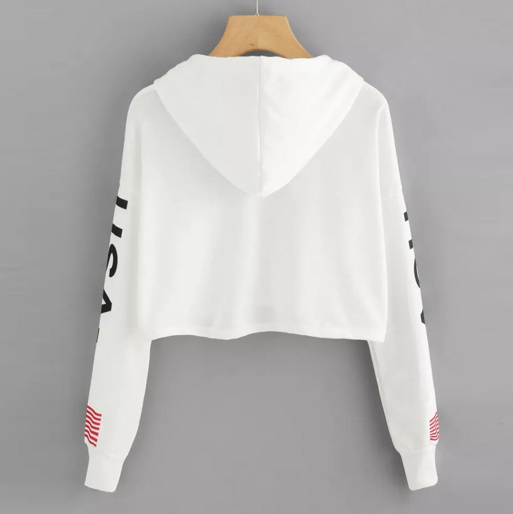 Fashion Letter Printed Sweatshirt Women Long Sleeve