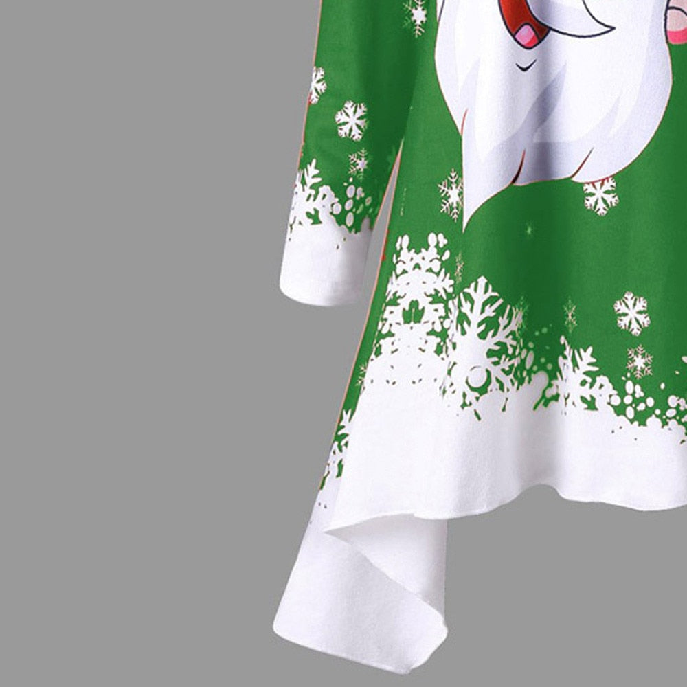 Fashion vestidos mujer dress Santa Claus Snowflake