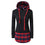 Autumn Women's Plaid Stitching Hoodie Sweatshirt