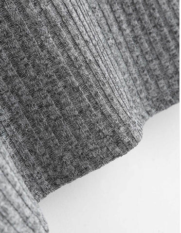 Simple Solid Gray Pocket Pullover Women Autumn Hoodies