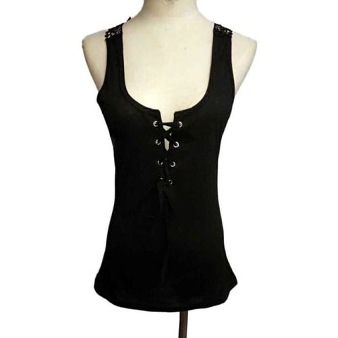Women Bandage Tank Top Summer Sexy Lace Halter