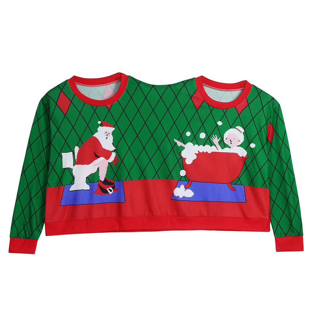 Two Person Unisex Couples Pullover Novelty Christmas