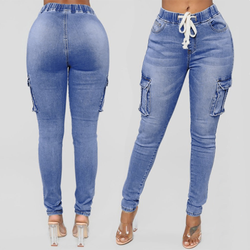 High Waist Ripped Jeans Of Women Spring Pants