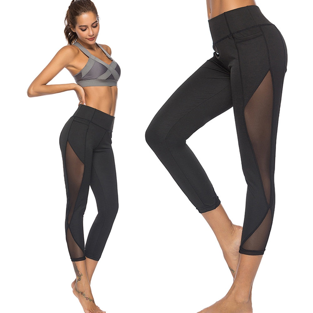 Elastic Slim Pants Women Leggings Fitness Sports Gym Running Yoga Athletic