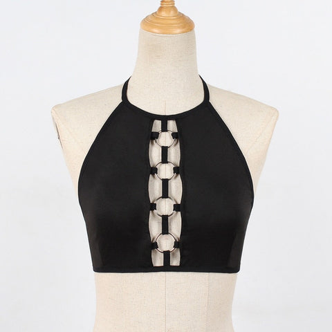 Cool 90s Tank Top Women Word Sexy Letter Bandage Lingerie Corset Push