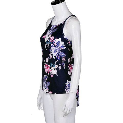 New Era Women's Print Sleeveless  Fashion Casual daily Joker Popular Modern T-shirt