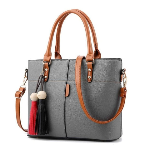 Fashion Women Tassels Solid Color Crossbody Bag