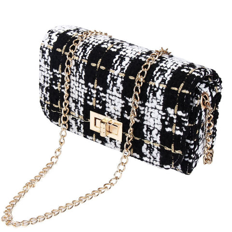 Luxury Chains Designer Woman Polyester Messenger Girl Shoulder Bag