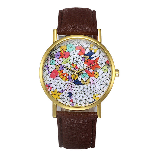 Geometric Simple Women Watches  Luxury Brand Leather