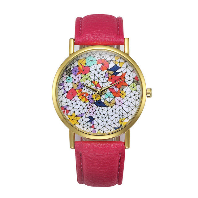 Geometric Simple Women Watches  Luxury Brand Leather