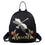 Fashion Embroidery Style Backpack Dragonfly Print Travel Rucksack