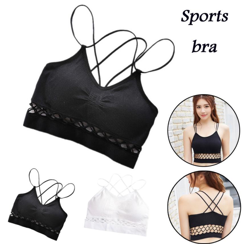 Women Fitness Yoga Bra Breathable Wire Free Padded Sports