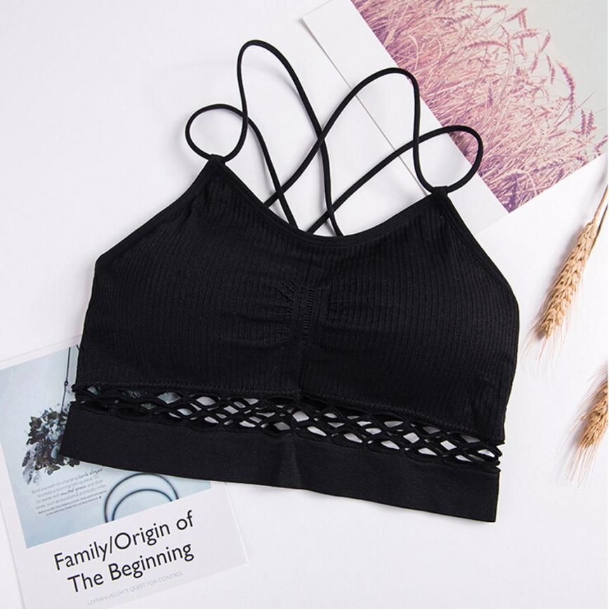 Women Fitness Yoga Bra Breathable Wire Free Padded Sports