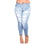 High Waist Ripped Jeans Of Women Spring Pants Capris Plus Size RippStretch