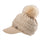 Casual Men Women Winter Cap Solid Ear Protector Slouchy Hairball Hat