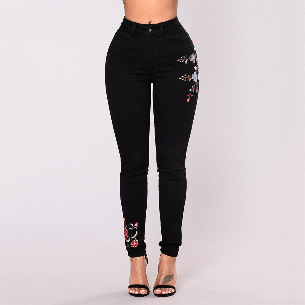 High Waist Ripped Jeans Of Women Spring Pants Capris Fashion Denim Hole Stretch Slim Sexy Pencil Jeans