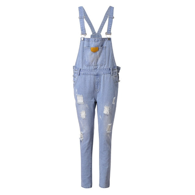 High Waist Ripped Jeans Of Women Spring Pants Capris Casual Denim