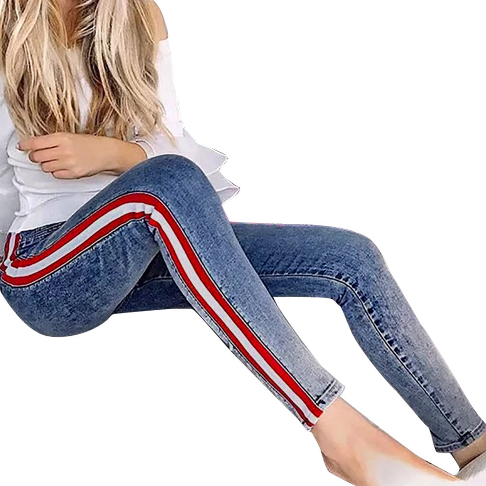 High Waist Ripped Jeans Of Women