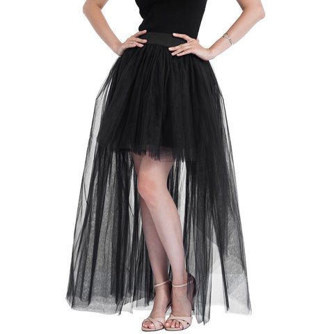 Spring Skirt Of Women Solid Mesh Tulle Princess Mesh Bubble