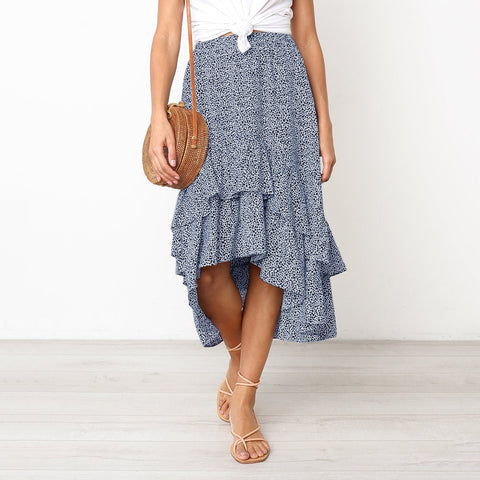 Spring Print Skirt Of Women Sexy Casual Party Printing High Waist