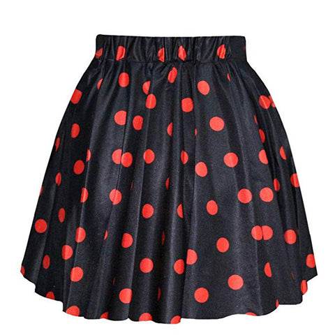 Polka Dot Skirt Of Women Casual Party High Waisted Candy Colors