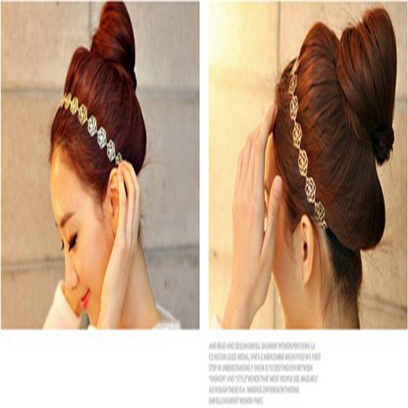 Lovely Hair Accessories Metallic Sweet Lady Hollow Rose