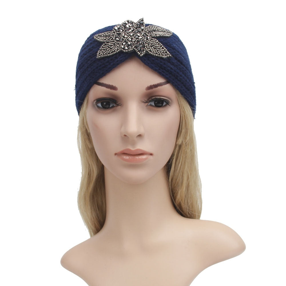 New Hot Knitted Women Bohemia Diamond Headband