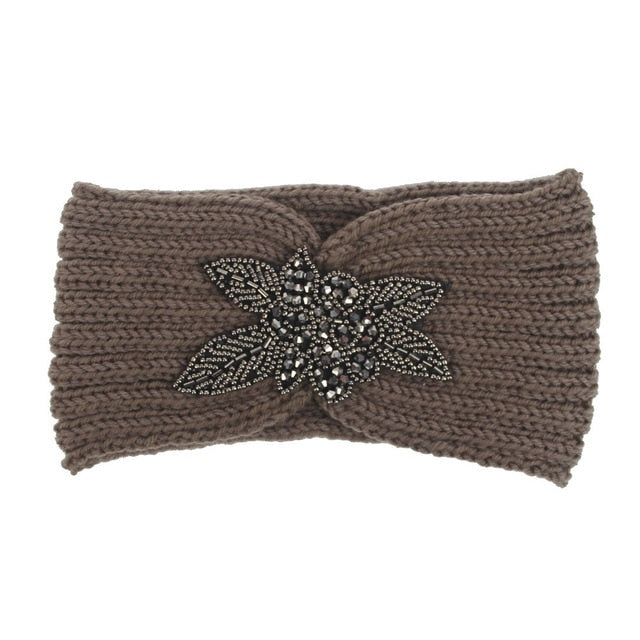 New Hot Knitted Women Bohemia Diamond Headband