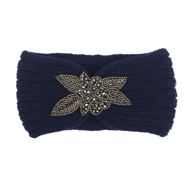 New Hot Knitted Women Bohemia Diamond Headband