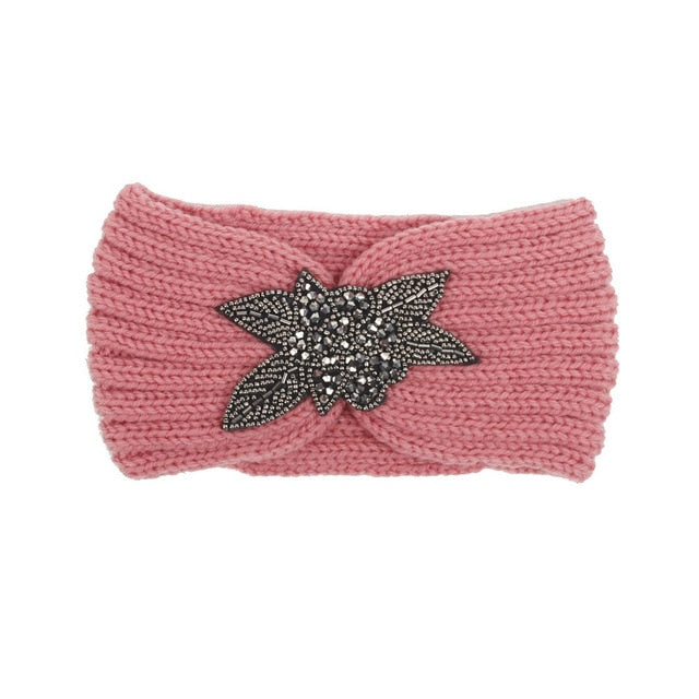 New Hot Knitted Women Bohemia Diamond Headband