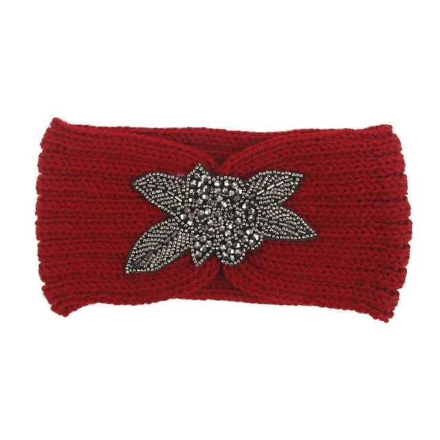 New Hot Knitted Women Bohemia Diamond Headband