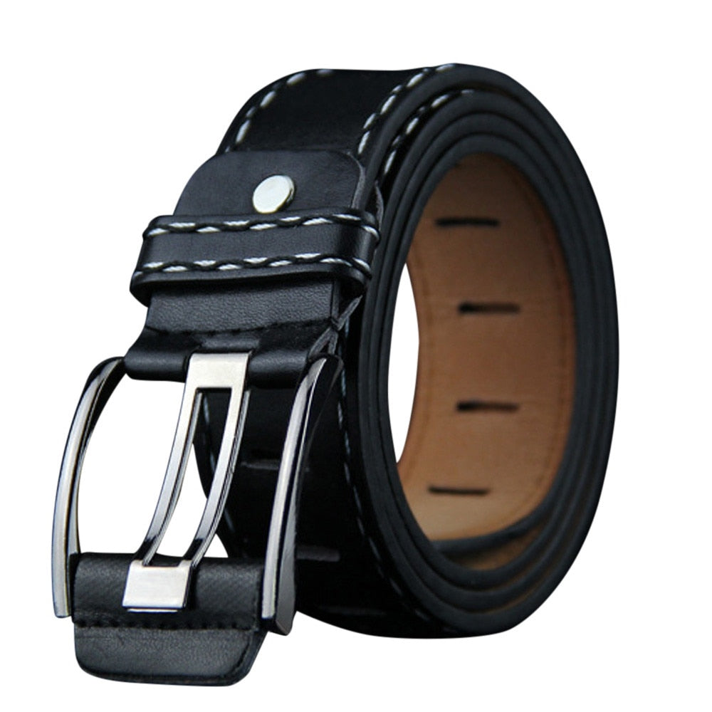 Luxury Designer High Quality Fashion Mens Leather Smooth Girdle Buckle