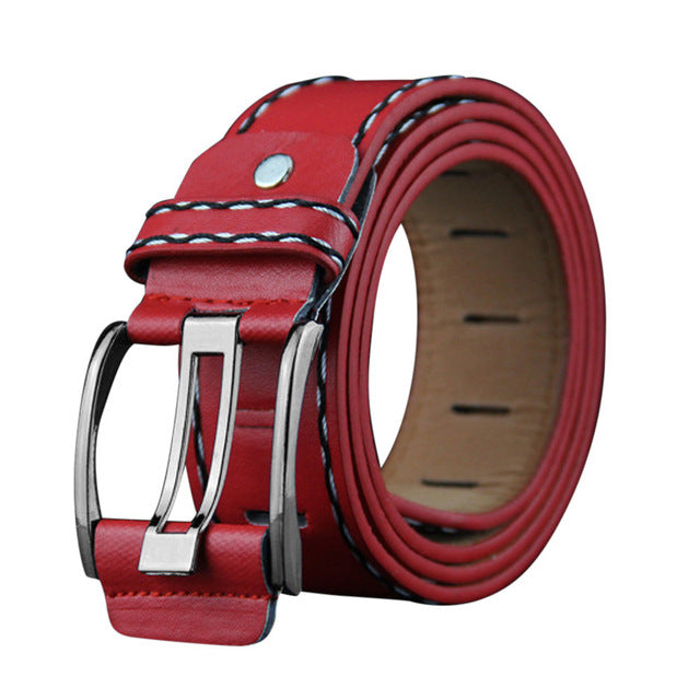 Luxury Designer High Quality Fashion Mens Leather Smooth Girdle Buckle