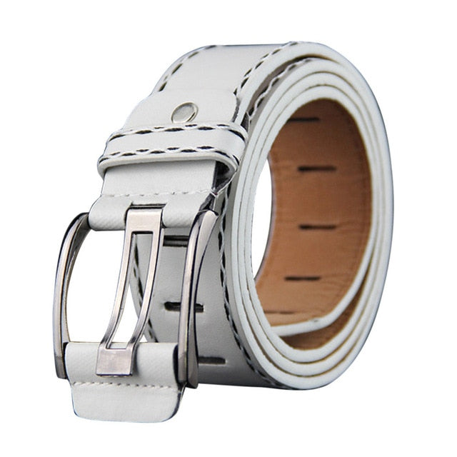 Luxury Designer High Quality Fashion Mens Leather Smooth Girdle Buckle