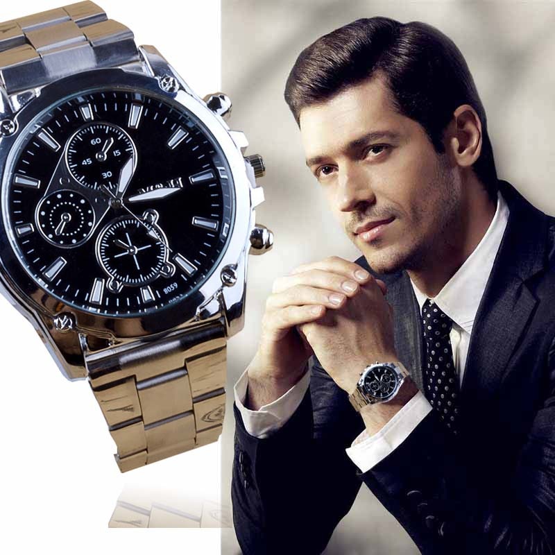 New Business Sport Quartz Watch About Men Stainless Steel