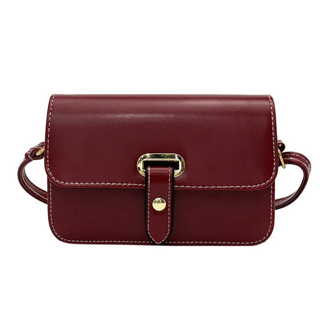 PU Leather Handbag for Women Fashion Girls Small Square Crossbody